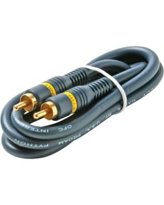 Gizzmo 6' FT RCA Cable Male to Male Gold Plated Home Theater Shielded Python Audio / Video Digital Cable Bonded AV Composite Cable TV / VCR Hook-Up 75 Ohm Signal Shield with Connectors