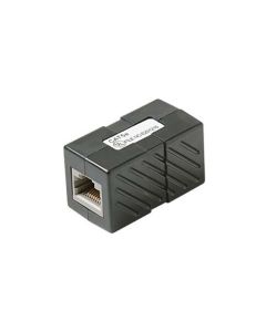 Steren 310-039BK CAT-5E Coupler Black Jack to Jack RJ45 Inline Patch Cable 350 MHz Female to Female Mount In-Line Modular RJ-45 Coupler Cable Connector Category-5e Telephone Data Line Plug Jack