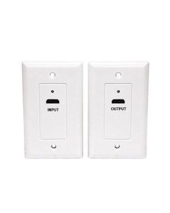 Steren 526-119WH HDMI Over Cat5e Wall Plate White 1080p 1.3 HDTV Face Plate Pair 1 HDMI Input Plate and 1 HDMI Output Plate Signal Transfered Via CAT-5e Cable