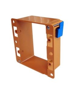 ASKA WMB-20 Wall Plate Plate Mounting Bracket Gang Holder Insert PVC Support Box Drywall Orange Low Voltage Dual 2 PVC Drywall Wall Plate Insert Telephone Audio Video Device Modular