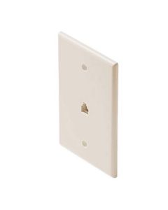 Eagle Wall Plate Phone Jack Light Almond Mid Oversize RJ11 4 Conductor 3 1/8" x 4 7/8" Face Plate Modular Telephone Gold Contacts Face Plate Signal Data Plug