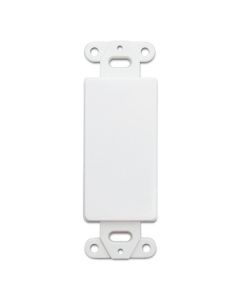 Leviton "Type" 80414W White Decora Wall Plate Style Blank Insert Face Flush Mount Nylon Insert for Decorator Opening Covers, Part # 80414-W