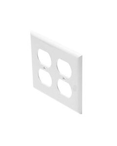 Steren 310-822WH Dual Gang Duplex Receptacle Wall Plate White UL Electrical Outlet Duplex Plug, Part # 310822-WH