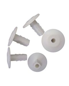 Eagle Coaxial Feed-Thru Wall Bushing White RG6 Single Cable 7/16" Plug Audio Video Speaker Data Wire Protector