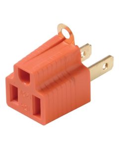 Steren 905-100 Ground Adapter AC Polarized 3 Prong Outlet Plug to 2 Prong, AC Ground Wire Plug Adapter
