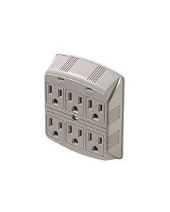Eagle 6 Outlet Wall Surge Protector Suppressor Plug In 370 Joules US 15 Amp Wall Mount 3-Wire 15 Amp Surge Protector 120 VAC 6 Outlet Wall Mount Surge Protector