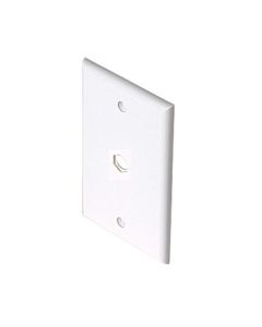 Eagle Wall Plate White Single Hole Hex One Gang Coaxial Pass Through Connector Device Cable Hole 75 Ohm Plug Connector Nylon Flush Mount Cover