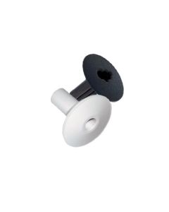 Philips PH61035 Coax Feed Through Bushing 2-Pack Wall Thru Cable RG6 7/16" Hole Insert Plug Thru Wall Trim Protector for Audio Video Data Wire, 1 Black / 1 White, Part # PH-61035
