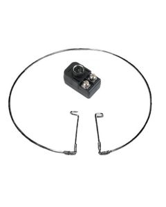 Petra 10-8105 UHF Loop Antenna Inside 300 Ohm Chrome Plated Brass Swivel Bracket with 300 to 75 Ohm Balun Fits Back of TV Set Fully Adjustable Antenna Loop Enhances UHF Television Reception Swivel Leg Easy Connection, Part # 108105