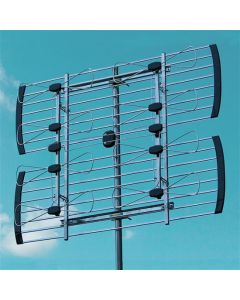 EAGLE UHF HEAVY DUTY SUPER 8 BAY ANTENNA FRINGE OUTDOOR TV DIGITAL UP TO 80 MILES MULTI-DIRECTIONAL HDTV  ALSO FREE 50 FT RG6 COAX CABLE