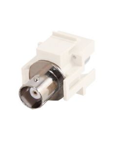 Summit BNC Keystone Insert Female to Female White Jack Plug Connector QuickPort Video Snap-In Data Junction
