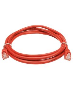 Vanco 10' FT CAT5e Patch Cord Cable Red 350 MHz UTP Network Molded Snagless 24 AWG Copper Stranded RJ45 Male to Male RJ-45 Enhanced Category 5e High Speed Ethernet Data Computer Gaming Jumper, Part # CAT5E10