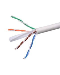 Eagle 1000' FT  CAT6 Plenum Cable Gray 550 MHz Ethernet UTP CMP 23 AWG Solid Copper Conductors Certified Light Grey Twisted Pair Network FastCat UTP CMP Ethernet Certified