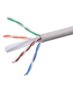 Eagle 500 FT CAT6 Plenum Cable Gray 550 MHz Ethernet UTP CMP 23 AWG Solid Copper Conductors Certified 4 Twisted Pair Network FastCat UTP CMP Ethernet Certified UL Listed PVC