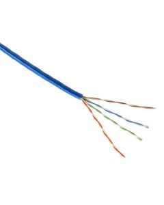 Steren 300-784BL 500' FT CAT5E Cable Blue 350MHz UTP CM Solid Copper 24 AWG Conductor Ethernet Cable 350MHz UTP 24 AWG CM Solid Copper 4 Pair 500' FT Bulk Blue PVC Jacket