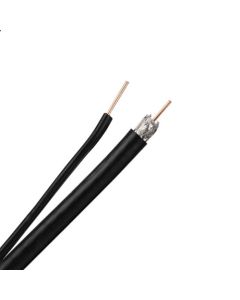 Steren 200-935BK 500' Ft RG6 Coaxial Cable 3 GHz Black Solid Copper with Ground 18 AWG DirecTV Satellite UL Listed Satellite Digital HDTV CATV Bulk RG-6 Outdoor