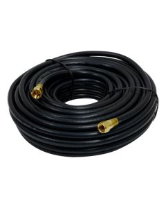 Steren 205-045BK RG59 Coaxial Cable Black 100' FT 1xF Connector to F-Connector F-Connector Both Ends UHF VHF TV Antenna Digital Video Signal Braided / Shielded, 75 Ohm UL Listed