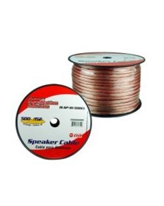 Eagle IS-SP-10-500CL 500 FT Speaker Cable 10 AWG 2 Wire Conductor Audio Clear Stranded CCA Copper Polarized
