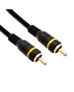 Steren 254-110BL 3' FT Python Male RCA to RCA Video Cable Home Theater Gold Series Audio Cable Shielded AV Composite Cable TV / VCR Hook-Up Signal Shield with Connectors, Part # 254110-BL