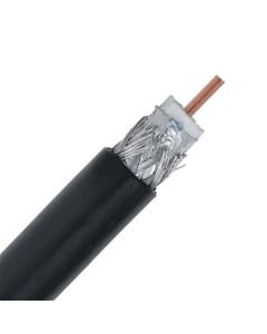 Eagle 1000 FT RG-11 Quad Shield CM Coaxial Cable 14 AWG CCS Copper Conductor Black 75 OHM 3 GHz Spool