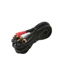 Steren 206-295 6' FT S-Video VHS RCA Stereo Audio Cable with Gold Plated Ends Digital Audio Video Cable TV Connection Cord Premium Output Input Hook-Up Jacks, Part # 206295