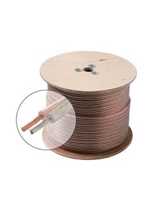 Steren 255-414 250' FT 14 AWG GA Speaker Cable 2 Wire Conductor Zip 100% Copper Pro Grade Pure Copper Speaker Cable HI-FI Digital Audio Home Theater, Bulk Roll, Part # 255414-250