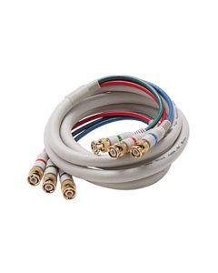 Steren 254-425IV 25' FT BNC Component Cable RGB Ivory 3 Male to 3 Male HDTV Video Double Shielding Python HDTV 3-BNC to 3-BNC Male 75 Ohm Gold Y/Pr/Pb Pro Grade Color Coded Digital Signal Jumper, Part # 254425-IV