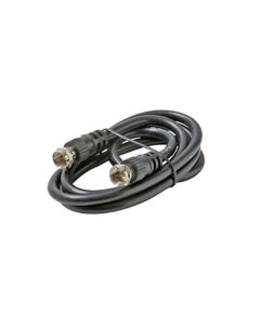 Steren 205-430BK RG6 High Grade Coaxial Cable 25' FT Black 1xF Connector Each End RG-6 Antenna Satellite Dish Digital Video Signal Cable, Part # 205430-BK