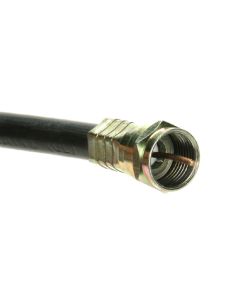 Philips 50' FT RG6 Coaxial Cable Black with F Connectors Each End Gold In-Wall Cable High Grade 1xF Gold Plate Digital Satellite Dish Video Off-Air TV Antenna Signal 75 Ohm Shielded, Black, Studio Grade