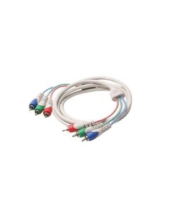 Steren 257-512IV 12' FT 3-RCA Video Python Mini-Cable Component Ultra Flex Satin Ivory PVC Jacket HDTV Video Signal Transfer RGB Plug Connector Interconnect Cable, Part # 257512-IV