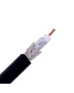 Steren 200-920BK RG58 Coaxial Cable Black 75 Ohm 20 AWG CCS Conductor Foil Shield Braid Coaxial Cable MATV RF Signal Black Copper Clad Steel Antenna Digital HDTV Signal Line, Part # 200920-BK, Sold By The Foot