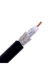 Steren 200-920BK RG58 Coaxial Cable Black 75 Ohm 20 AWG CCS Solid Conductor Foil Shield Braid 1000' FT Spool Coaxial Cable MATV RF Signal Black Copper Clad Steel Antenna Digital HDTV Signal Line