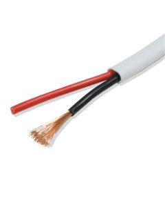 Eagle 100' FT 16 AWG GA 2 Conductor Speaker Cable In Wall Bulk Pro Grade Audio White 16 Gauge 2 Wire Digital Stranded Copper Conductor High Strand Count PVC Jacket UL Listed Part # 255932-WH-100