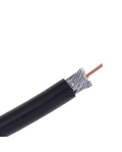 Summit 1000' FT RG6 Coaxial Cable Solid Copper 3 GHz Swept Tested RG-6 18 Gauge Black Satellite Video Signal Distribution