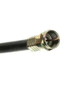Steren 205-915BK 6' FT RG6 Coaxial Cable with Gold F Connector Installed Each End 2 GHz RG-6 F to F Audio Video Signal 75 Ohm Component Shielded Connector HDTV Jumper, Part # 205915-BK