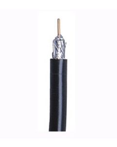 Eagle 50' FT RG-6 Coaxial Cable Black with Gold F Crimp Connectors Satellite Digital Cable Antenna Signal 75 Ohm Coax Jumper TV Antenna Video Signal Distribution Line, Bulk Coax Cable