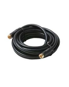Eagle 150' FT RG6 Coaxial Cable Black with Gold F Connector Each End Solid Copper 3 GHz Satellite 18 AWG RG-6 F to F Audio Video Signal 75 Ohm Component Shielded Connector HDTV Jumper
