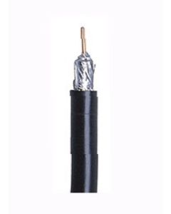 50' FT RG59 Coax Cable Magnavox M61220 TV Antenna Video Signal Shielded 75 Ohm Line for Distribution Components, Black, Part # M-61220