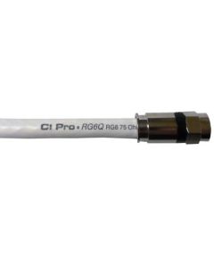 12' FT Quad RG6 Coaxial Cable Monster Cable RG-6 Quad Coax RG6Q Original Shielded INTERCONN Jumper Coaxial Cable Digital 75 Ohm with Heavy Compression F Connectors, Quad Shield HDTV High Resolution, UL Listed, Part # RG6Q-12