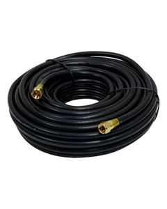 Eagle 100 ft RG59 Coax Cable Black 3 GHz With F Connector Installed Each End Video Audio Shielded, Part # PH-61213