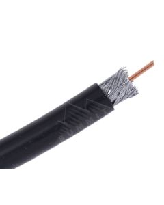 EAGLE RG6 250 FT Quad Shield Coaxial Cable Direct Burial Outdoor Black 3 GHz 18 AWG CCS