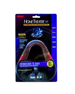 RCA Pure Copper 20' FT Speaker Cable Kit 16 AWG Ga Wire 8 Gold Plate Pins 2 X 10' FT Oxygen Free High Performance Cables Totals 20' FT Two Home Theater Cables Digital Signal High Performance Sound Transfer, Part # H10SPT