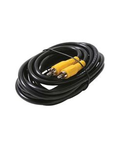 Steren 216-106BK Audio Cable Male RCA to M RCA 6' FT RG59 Shielded Aluminum Foil Copper Braid Impedance 75 Ohm Interconnect Cable Shielded RCA Male to RCA Male A/V Digital Signal Hook-Up Jumper with Yellow Plug Connectors, Part # 216106BK