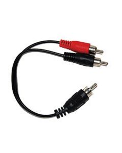 Steren 255-020 RCA Y Adapter 6" Inch Duplex Cable 1 Male to 2 Males Adapter Cable Splitter Audio Video Signal Separating Push-In Component Jack Plug Connector, Part # 255020