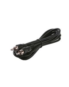 Steren 255-117 25' FT RCA Plug to RCA Plug Mono Audio Cable Black 95% Copper Shield Nickel Plate with Moulded Push-On Connectors 26 AWG Component Signal Receivers, Part # 255117