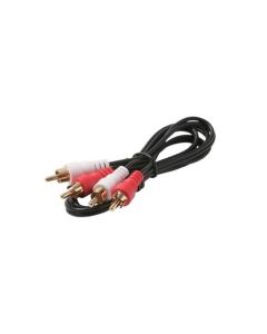Eagle 6' FT 2 RCA Male Cable Gold Stereo Dual Component Audio Video Signal Connect Hook-Up VCR Receiver Jack with Gold Push-On Plug Connectors