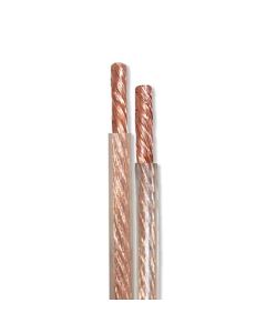 Eagle 255-712 50' FT 12 AWG Ga Speaker Cable Stranded Copper 2 - Conductor Clear Jacket 12 Gauge Digital Audio Home Theater, Bulk Roll