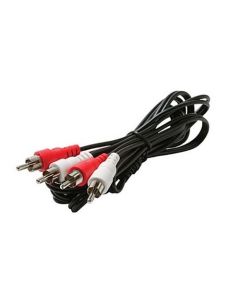 Eagle 50 FT Dual Male RCA Cable Stereo Oxygen Free Shielded Patch Cord Copper Connector Nickel Plate Assembly Color Coded RED WHITE Shielded R/W Component A/V Plugs Connector