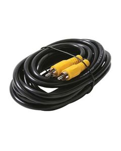 Steren 206-200 6 FT RCA Cable RG59 Coaxial Gold Male Each End Video Shielded Patch 75 Ohm Black with Yellow Push-On RCA Component Hook-Up Connector Jack Plugs, Part # 206200