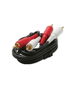 Steren 255-220 3' FT Dual 2 RCA Patch Cable Cord Gold Plate Audio Stereo Red White Pro-Grade Premium 2-RCA Male x 2-RCA Male Audio Jumper Cable, Part # 255220